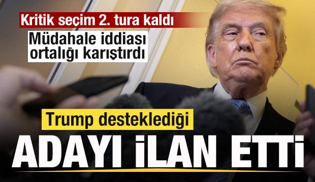 Kritik se&ccedil;im 2. tura kaldı! Trump desteklediği adayı ilan etti! M&uuml;dahale iddiası!