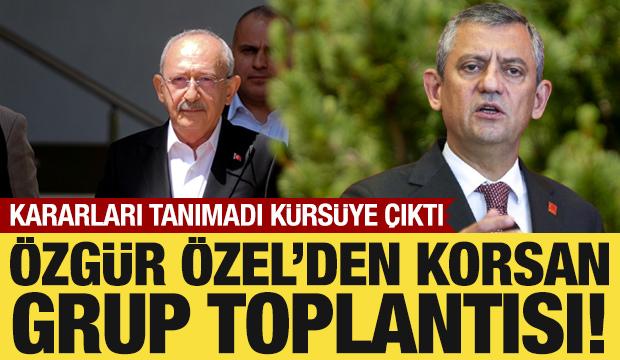 &Ouml;zg&uuml;r &Ouml;zel'den korsan grup toplantısı! K&uuml;rs&uuml;ye &ccedil;ıktı