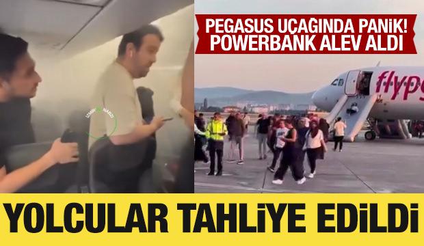 Powerbank nedeniyle u&ccedil;ak tahliye edildi