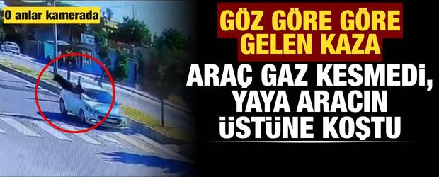 Şanlıurfa&rsquo;da otomobilin, yayaya &ccedil;arptığı kaza kamerada