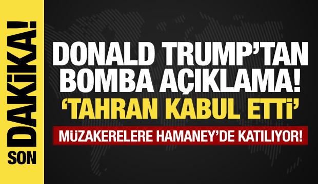 Son dakika... Donald Trump: İran n&uuml;kleer silah sahibi olmayacağını kabul etti! 