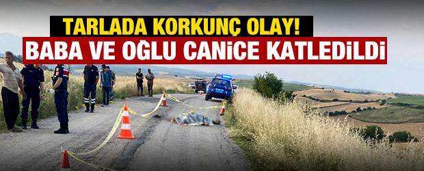 Tarlada korkun&ccedil; olay: Baba ve oğlu canice katledildi