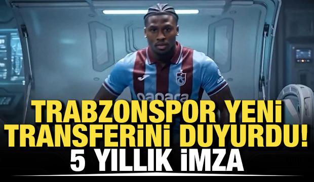 Trabzonspor yeni transferini duyurdu! 5 yıllık imza
