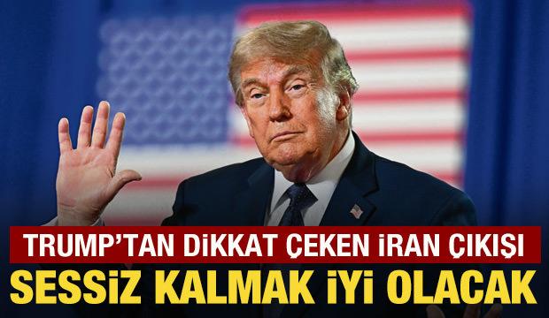 Trump'tan dikkat &ccedil;eken &ccedil;ıkış: Sessiz kalmak iyi olacak!