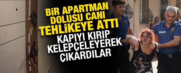 Apartman sakinleri ihbar etti! Kapıyı kırıp, kelep&ccedil;eleyerek &ccedil;ıkardılar 