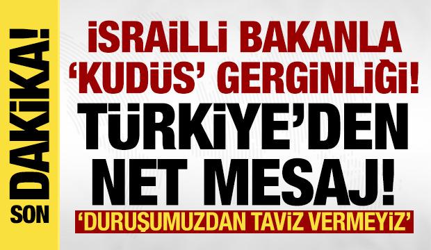 Bakan &Ccedil;ift&ccedil;i'den İsrailli Bakan'ın 'K&uuml;d&uuml;s' s&ouml;zlerine sert tepki!