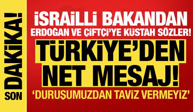 Bakan &Ccedil;ift&ccedil;i'den İsrailli Bakan'ın 'K&uuml;d&uuml;s' s&ouml;zlerine sert tepki! 'Taviz vermeyiz'