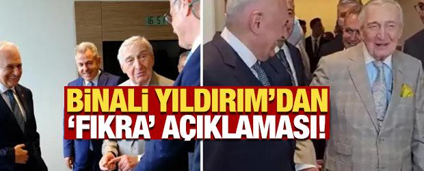 Binali Yıldırım'dan "fıkra" a&ccedil;ıklaması! 'Nezaket gereği g&uuml;ld&uuml;m'