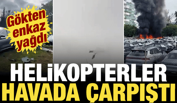 Brezilya'da havacılık faciası: İki helikopter havada &ccedil;arpıştı