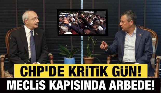 CHP'de grup toplantısı &ouml;ncesi tansiyon y&uuml;kseldi: TBMM Dikmen Kapısı'nda gerginlik yaşandı