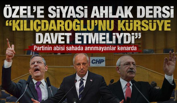 CHP&rsquo;li İnce&rsquo;den &Ouml;zel&rsquo;e siyasi ahlak dersi: &ldquo;Kılı&ccedil;daroğlu&rsquo;nu k&uuml;rs&uuml;ye davet etseydi&rdquo;