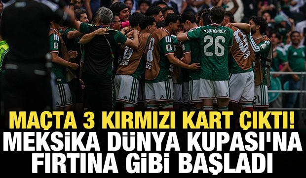 D&uuml;nya Kupası 3 kırmızı kartla başladı! Meksika, G&uuml;ney Afrika'ya ge&ccedil;it vermedi