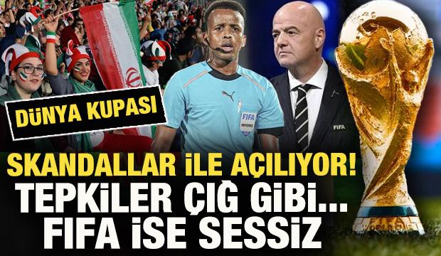 D&uuml;nya Kupası skandallarla a&ccedil;ılıyor! Tepkiler &ccedil;ığ gibi... FIFA ise sessiz 