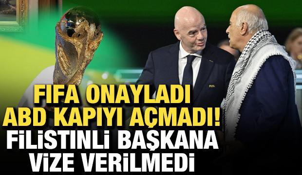 FIFA onayladı, ABD kapıyı a&ccedil;madı! Filistinli Başkana vize verilmedi