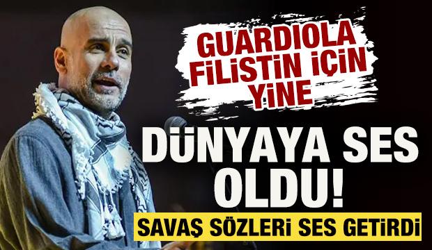 Guardiola'dan d&uuml;nyaya vicdan &ccedil;ağrısı! Filistin ve savaş s&ouml;zleri sosyal medyayı salladı