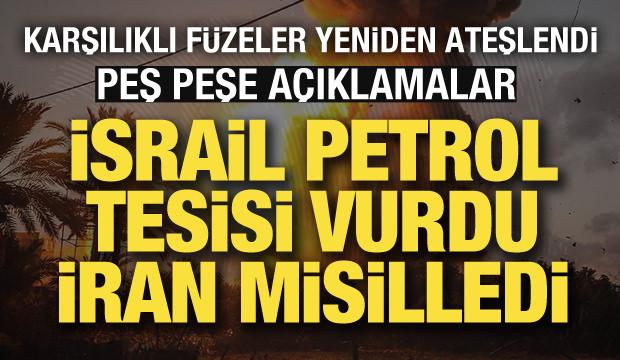 Karşılıklı f&uuml;ze saldırıları: İran'da petrokimya tesisi vuruldu! İsrail teyakkuzda