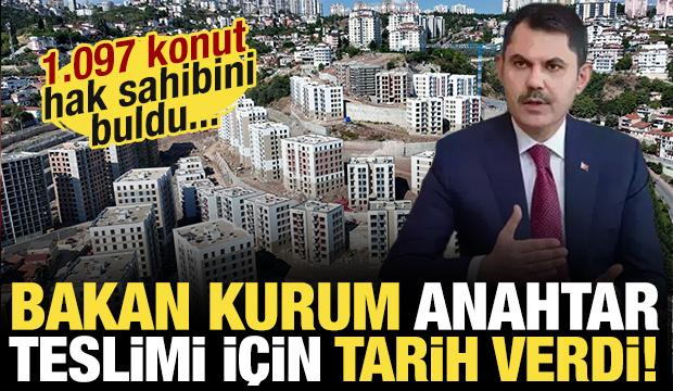 Kocaeli'nde 1.097 konut hak sahibini buldu! Bakan Kurum anahtar teslimi i&ccedil;in tarih verdi