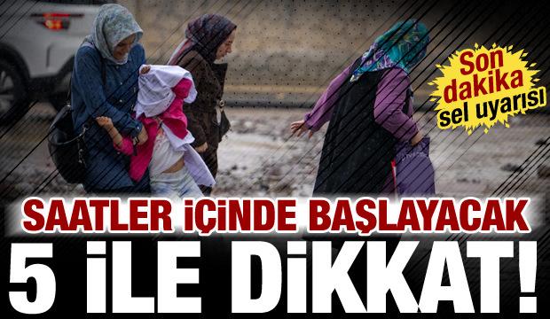 Sel ve heyelan riski kapıda! Kuvvetli yağış geliyor: Meteoroloji 5 ili &ouml;zellikle uyardı