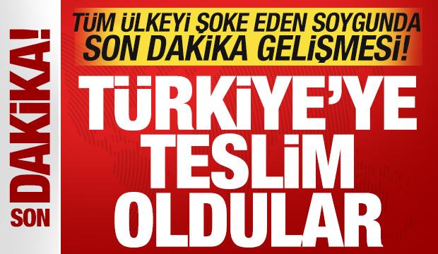 T&uuml;m &uuml;lkeyi şoke eden Adliye soygununda son dakika duyurusu: T&uuml;rkiye'ye teslim oldular!
