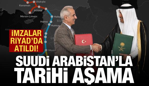 T&uuml;rkiye ve Suudi Arabistan imzaları attı: Demiryolu bağlantısı kuruluyor