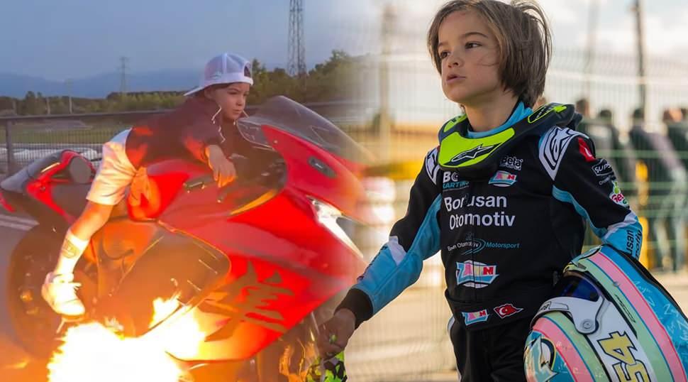 7 yaşındaki Zayn Sofuoğlu 450 beygir g&uuml;c&uuml;nde motosiklet kullandı!