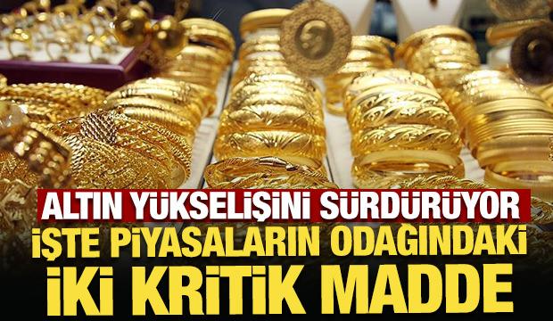 Altın y&uuml;kselişini s&uuml;rd&uuml;r&uuml;yor: Piyasaların odağında iki kritik madde