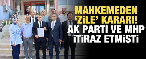 Başkan vekilliği se&ccedil;imlerine AK Parti ve MHP itiraz etmişti: Mahkemeden 'Zile' kararı!
