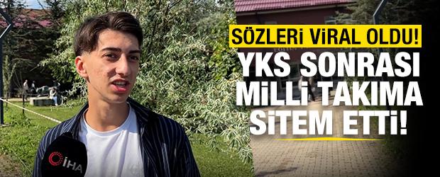 Bolu&rsquo;da YKS'ye giren &ouml;ğrencinin milli takım mağlubiyeti sonrası tepkisi viral oldu