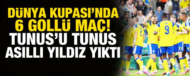 D&uuml;nya Kupası'nda 6 goll&uuml; ma&ccedil;! Tunus'u Tunus asıllı yıldız yıktı