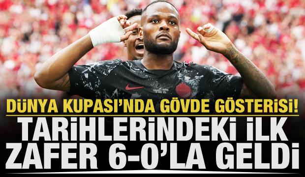 D&uuml;nya Kupası'nda g&ouml;vde g&ouml;sterisi! Tarihlerindeki ilk zafer 6-0'la geldi