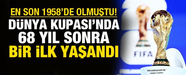 En son 1958'de olmuştu! D&uuml;nya Kupası'nda 68 yıl sonra bir ilk yaşandı