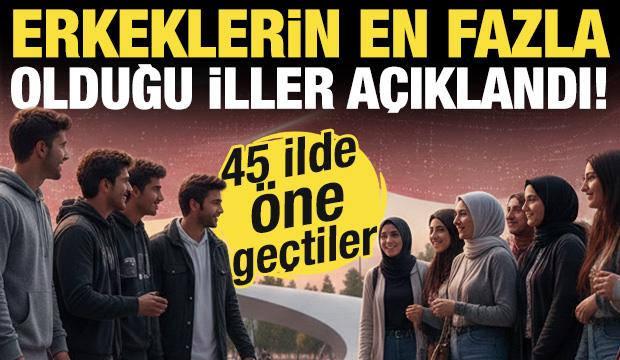 Erkek ve kadın n&uuml;fusun en &ccedil;ok olduğu iller a&ccedil;ıklandı! 45 ilde &ouml;ne ge&ccedil;tiler...