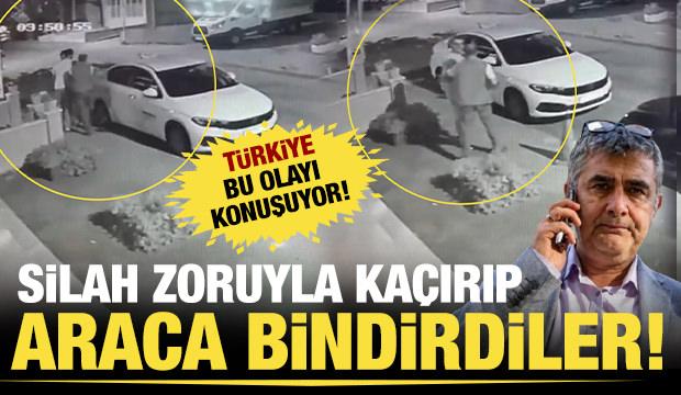 İBB y&ouml;neticisinin ka&ccedil;ırılma anı kamerada