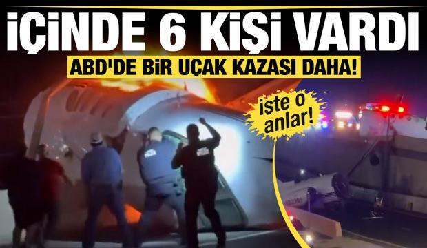 İ&ccedil;inde 6 kişi vardı ABD'de bir u&ccedil;ak kazası daha!