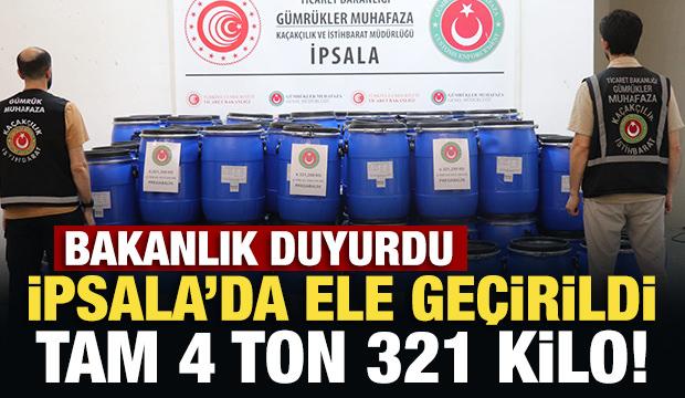 İpsala G&uuml;mr&uuml;k Kapısında ele ge&ccedil;irildi: 4 ton 321 kilo uyuşturucu madde ele ge&ccedil;irildi
