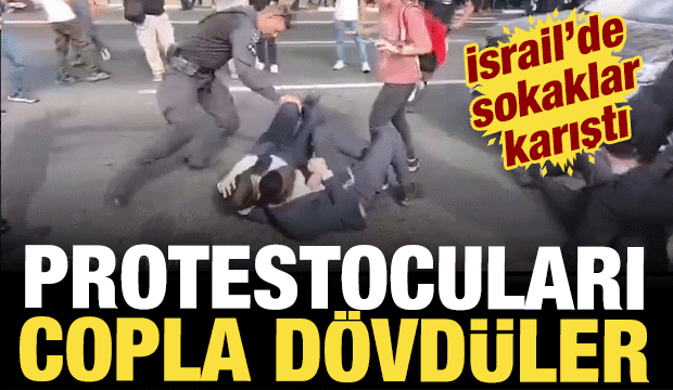 İsrail'de sokaklar karıştı: Askere gitmek istemeyeni copla d&ouml;vd&uuml;ler