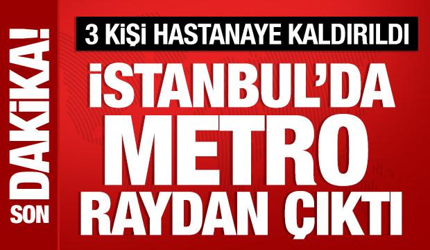 Sabiha G&ouml;k&ccedil;en Havalimanı metrosu raydan &ccedil;ıktı: 3 kişi hastaneye kaldırıldı