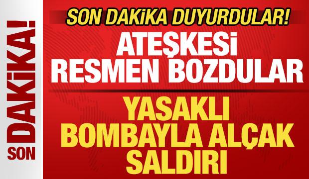 Son dakika duyurdular! İsrail ateşkesi bozdu! Yasaklı bombayla al&ccedil;ak saldırı