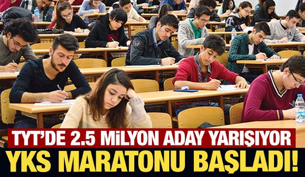 Son Dakika: YKS heyecanı başladı! 2.5 milyon &uuml;niversite adayı ter d&ouml;kecek
