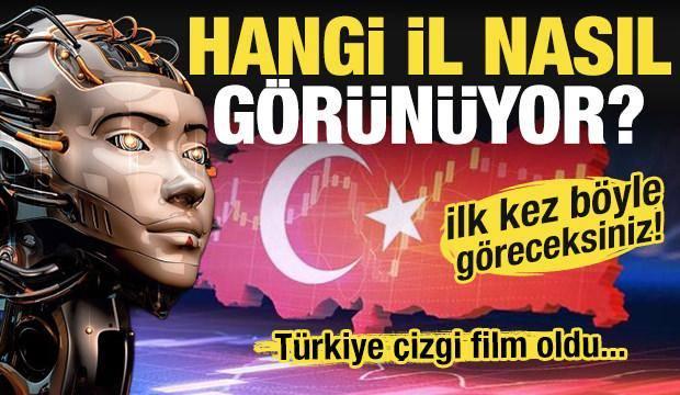 T&uuml;rkiye'yi ilk kez b&ouml;yle g&ouml;receksiniz! &Ccedil;izgi film olsaydı hangi il nasıl g&ouml;r&uuml;n&uuml;rd&uuml;?