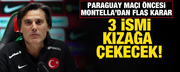 Vincenzo Montella'dan Paraguay ma&ccedil;ı i&ccedil;in flaş karar! En az 3 ismi kızağa &ccedil;ekecek