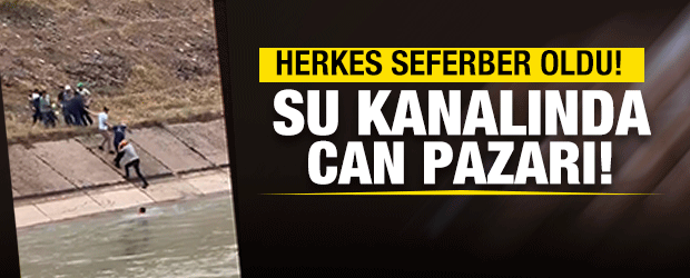 &Ouml;zbekistan'da su kanalında yaşanan can pazarı kameraya yansıdı...