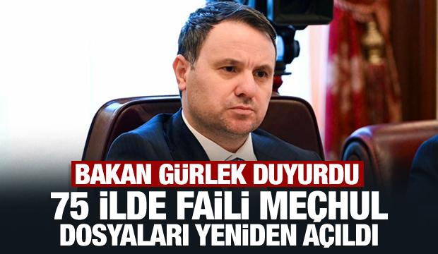 Bakan G&uuml;rlek: 75 ilimizde 638 faili me&ccedil;hul dosya ile ilgileniyoruz