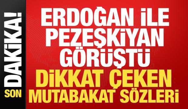 Cumhurbaşkanı Erdoğan, Pezeşkiyan ile g&ouml;r&uuml;şt&uuml;