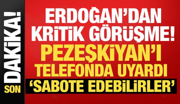 Cumhurbaşkanı Erdoğan, Pezeşkiyan ile g&ouml;r&uuml;şt&uuml;