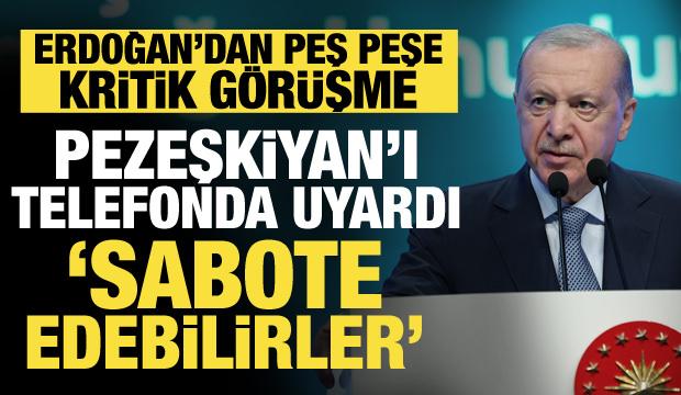 Cumhurbaşkanı Erdoğan'dan diplomasi trafiği! Pezeşkiyan ve Zeydi ile g&ouml;r&uuml;şt&uuml;