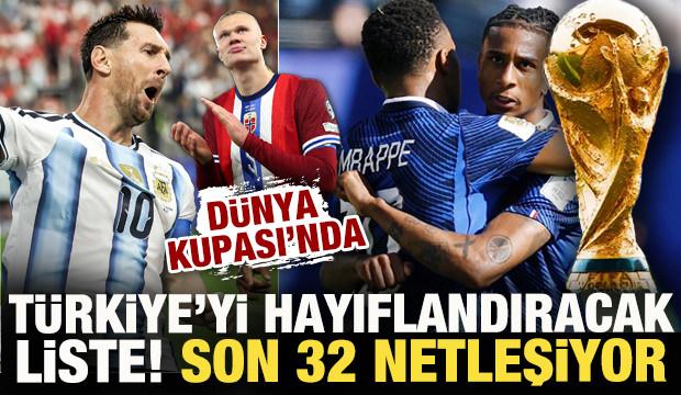 D&uuml;nya Kupası'nda T&uuml;rkiye'yi hayıflandıracak liste! Son 32 netleşiyor