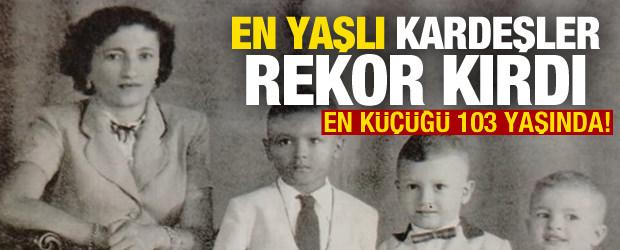 D&uuml;nyanın en yaşlı 3 kardeşi: En k&uuml;&ccedil;&uuml;ğ&uuml; 103 yaşında!