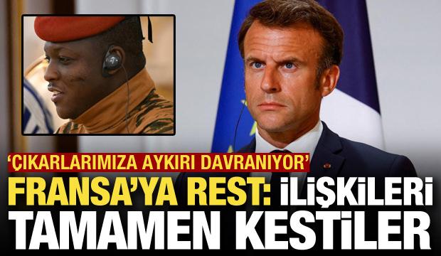 Fransa'ya rest: Diplomatik ilişkileri kestiler! "&Ccedil;ıkarlarımıza aykırı hareket ediyor"