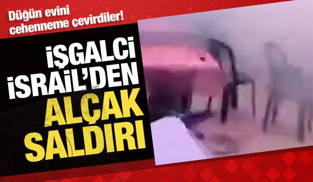 İşgalci İsrail g&uuml;&ccedil;leri, Filistinli ailenin d&uuml;ğ&uuml;n&uuml;n&uuml; bombaladı!